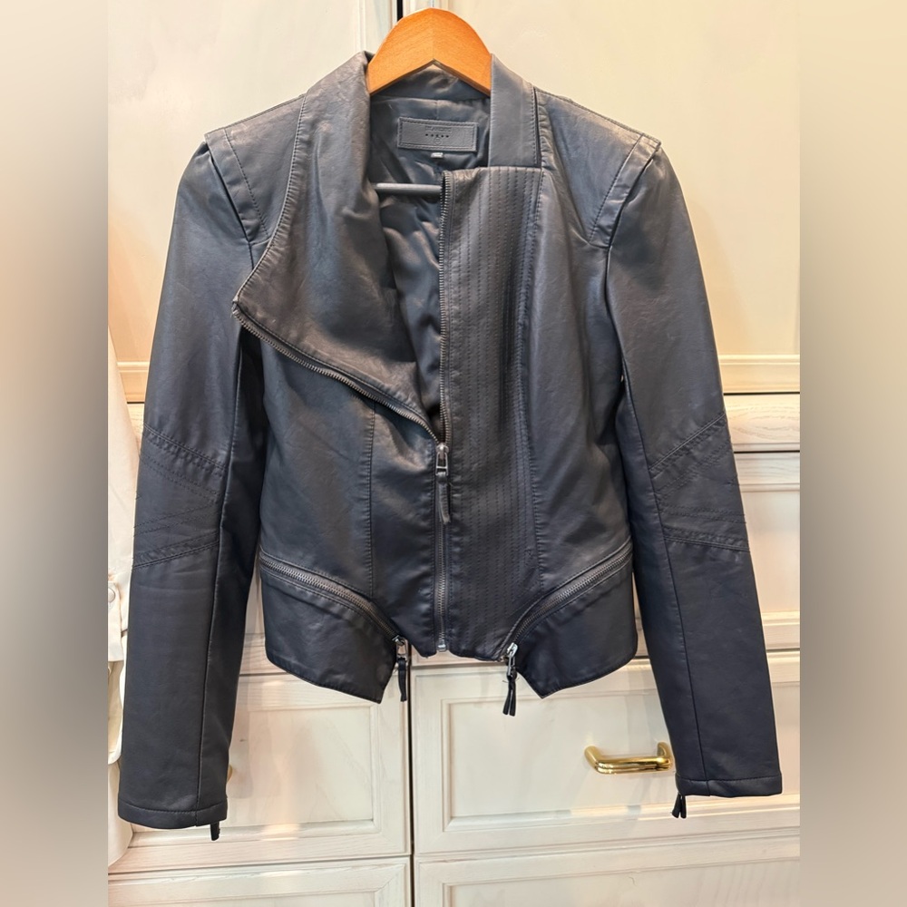 Blank NYC Asymmetrical Black Leather Jacket